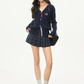 Silver Button Marine Knit Cardigan WEO0023