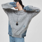 Denim Patchwork Crew Neck Top FER0056