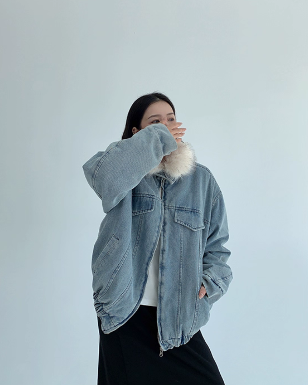 Fur Collar Denim Jacket YLS0994