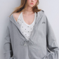 Polka Dot Vest V-Neck Hoodie / Loose Casual Sweatpants ASG0080