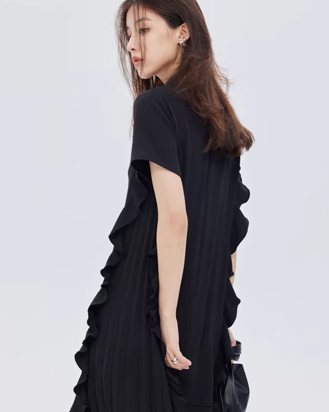 Side Ruffle Frill Mini Dress SHN0052