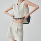 Bejeweled Fringe Sleeveless Top / Half Pants FER0283