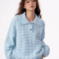 Heart Button Polo Neck Knit ZZF0299