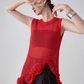 Corsage Lace Knit Vest FER0220