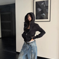 High-Neck Hooded Zip-Up Hoodie YLS1057