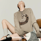 Vintage Printed Long-Sleeve T-Shirt / Leopard Skirt LLA0663