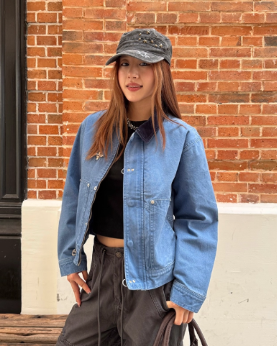 Vintage Washed Collar Denim Jacket CYE0053