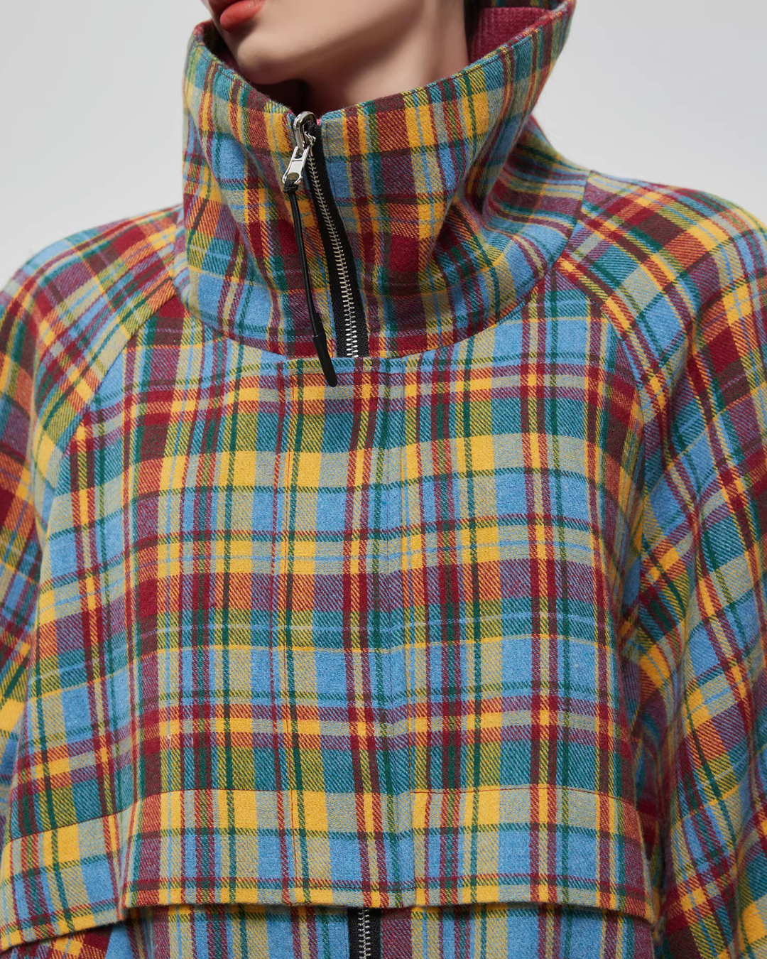 Retro Plaid Trench Coat FER0038