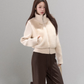 Stand Collar Fur Knit Jacket WDB0005