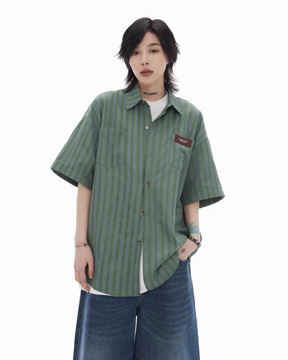 Striped Retro Vintage Shirt FRC0007