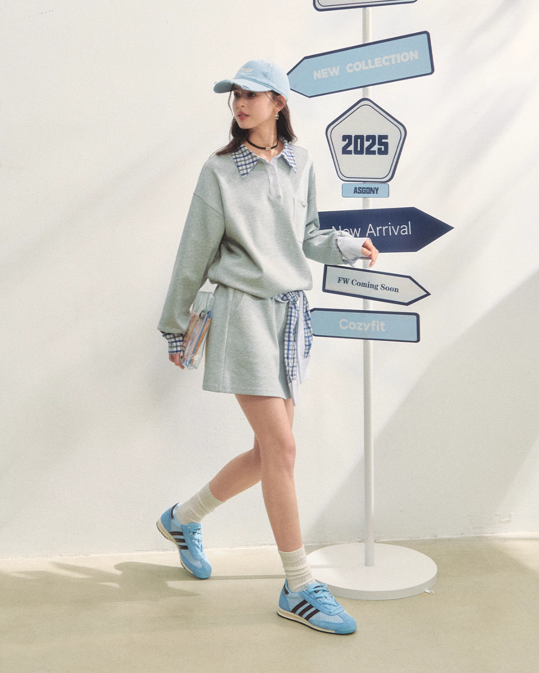 Paid Collar Polo Knit / Mini Skirt ASG0072
