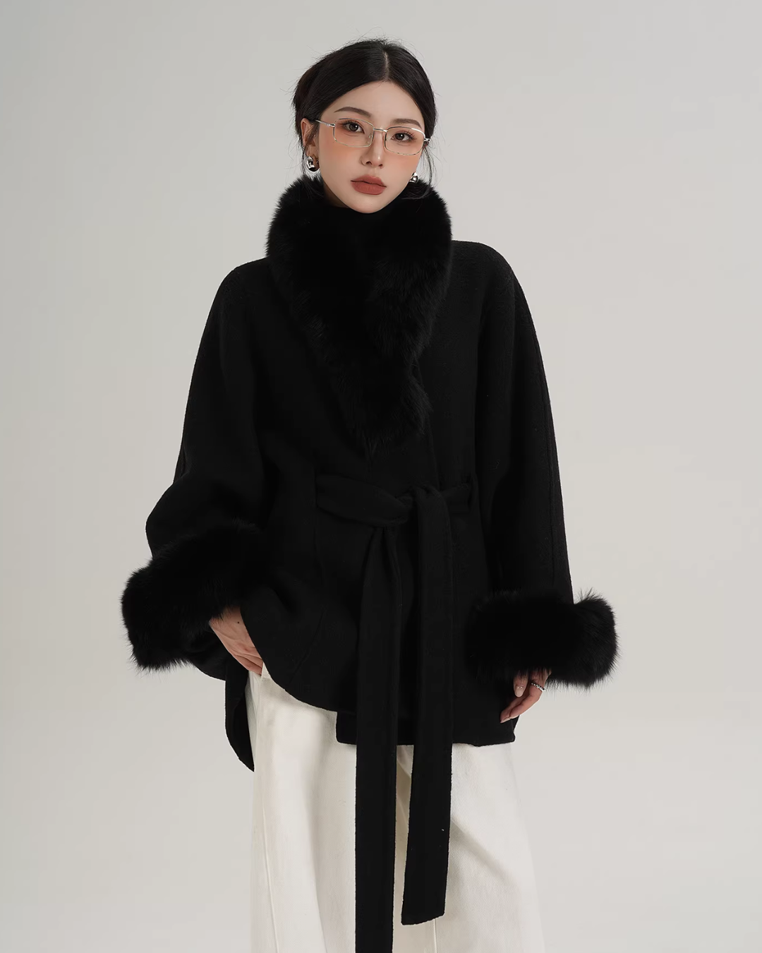 Fur Collar Cape Coat SRS0400