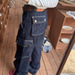 Wide Denim Cargo Pants CYE0078