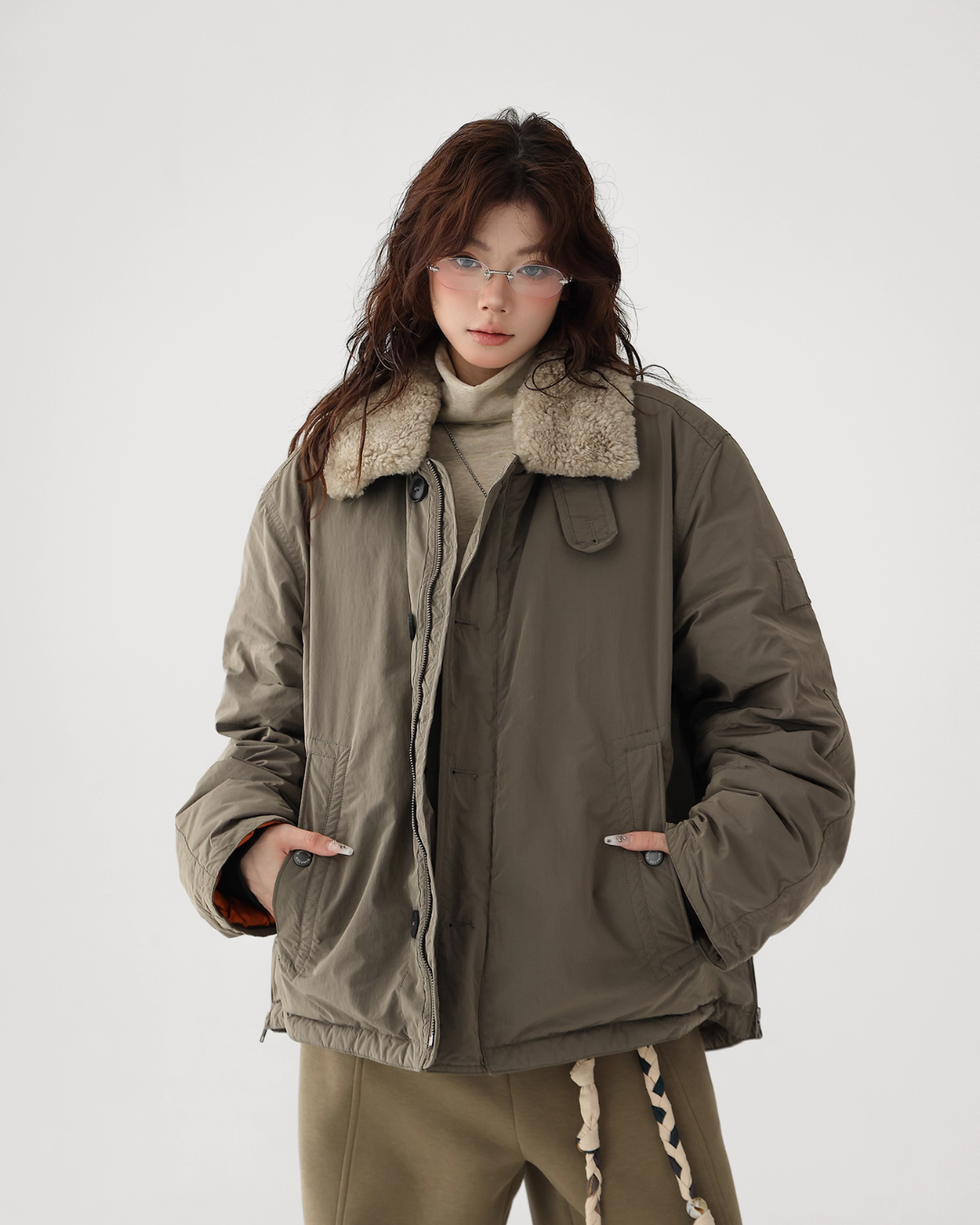 Fur Collar Military Jacket ACS0301