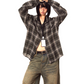 Plaid Hood Shirt Jacket  BLB0028