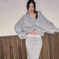 Shearled Cropped Hoodie / Mermaid Long Skirt IMC0037