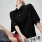 Cherry Embroidery Polo Knit Shirt FER0225