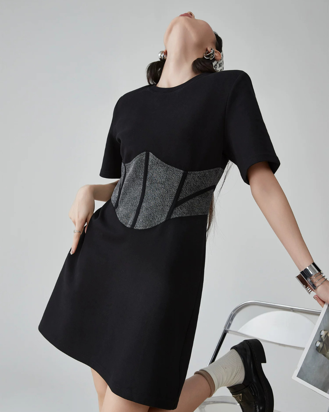 Corset Detail Mini Dress FER0196