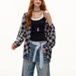 Plaid Hood Loose Shirt ASG0058