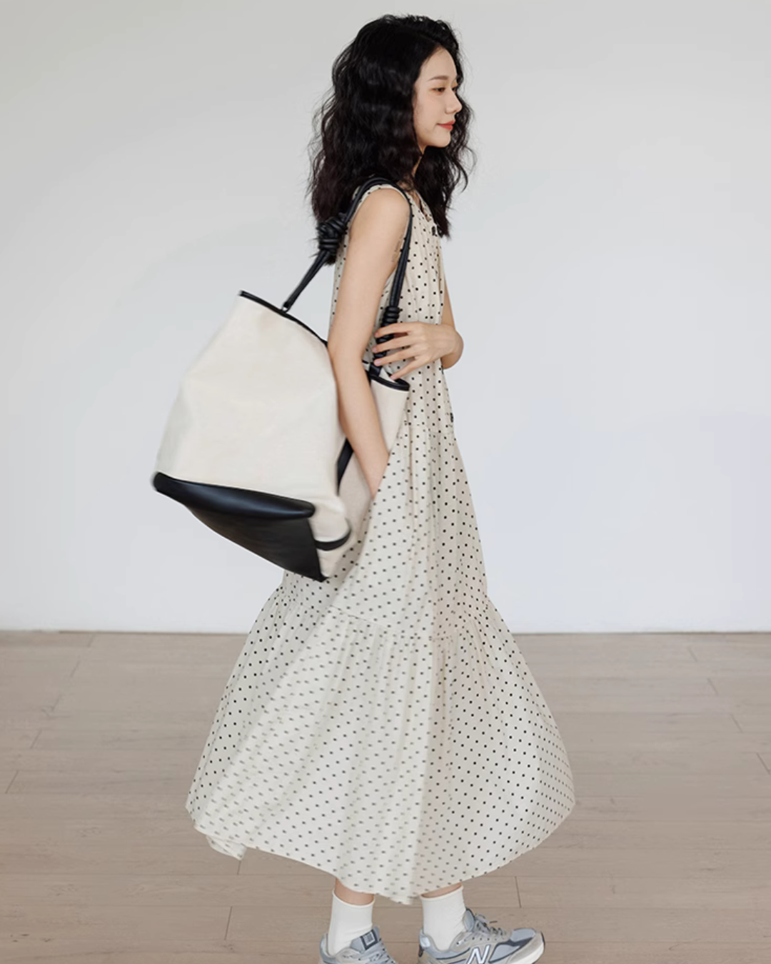 Polka Dot Tiered Dress VAS0036