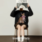 Leopard Print Oversized Sweatshirt / Leopard Casual Pants LLA0657