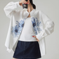 Flower Print Long-Sleeve Shirt FER0078