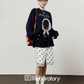 Casual Printed Long-Sleeve T-Shirt / A-line Mini Skirt LLA0664