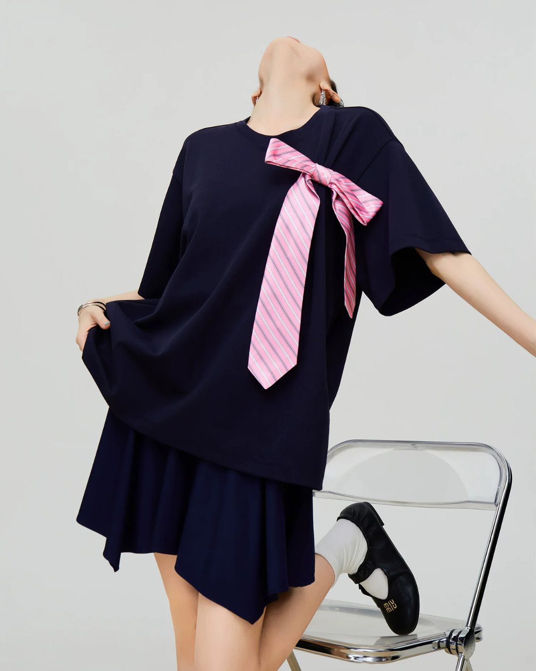 Big Ribbon Oversized T-Shirt FER0332