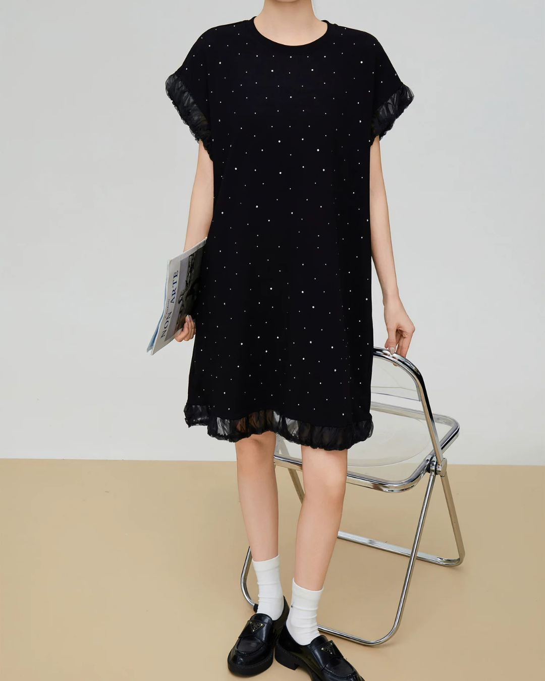 Dot Tulle Layered Dress FER0335