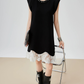 Lace Switching Asymmetry Dress FER0139