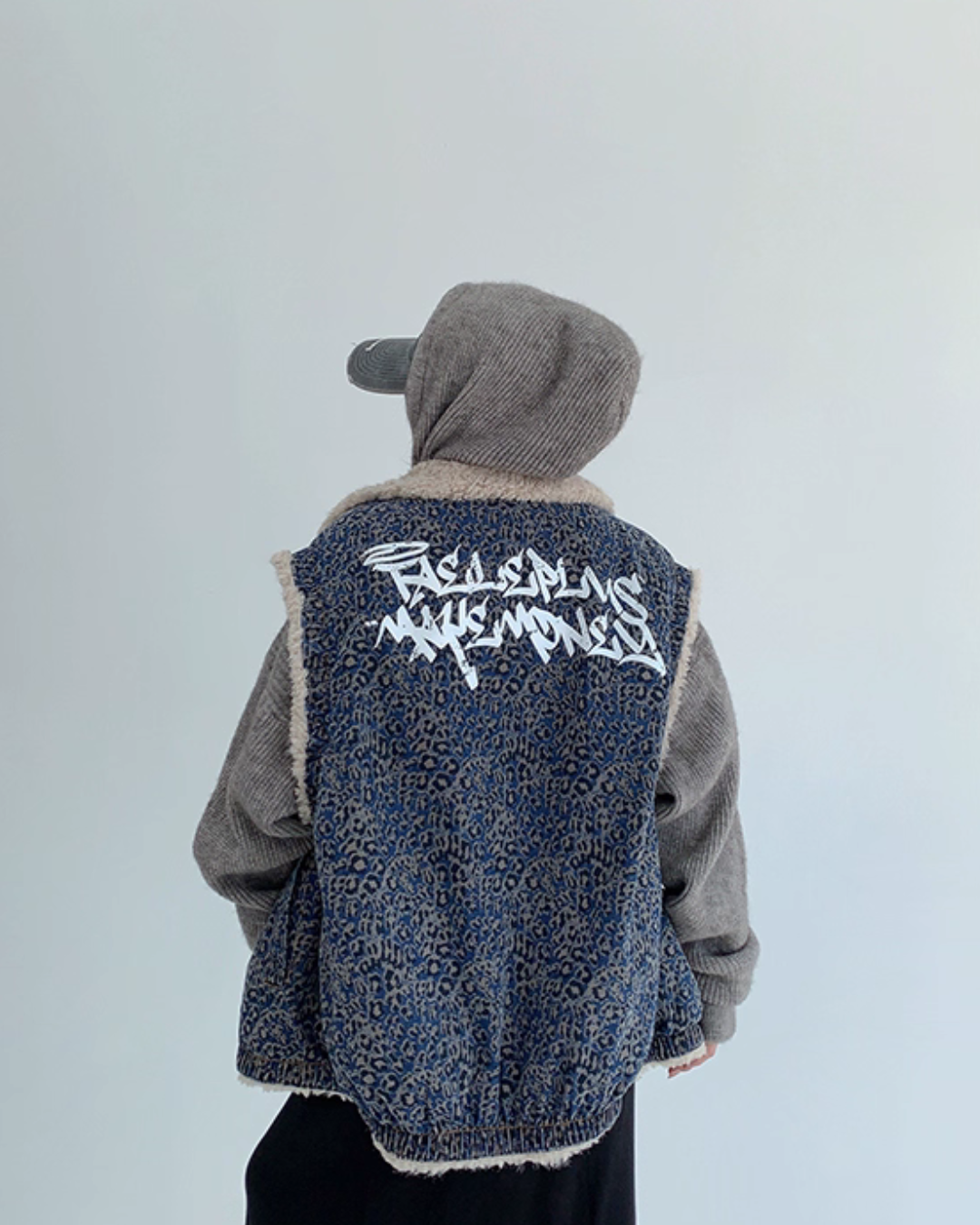 Vintage Denim Sherpa Vest YLS0998