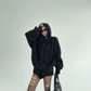 Oversized Hooded Knit Cardigan YLS1059