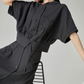 Short-Sleeve Sweatshirt Hoodie / Wrap Skirt FER0278