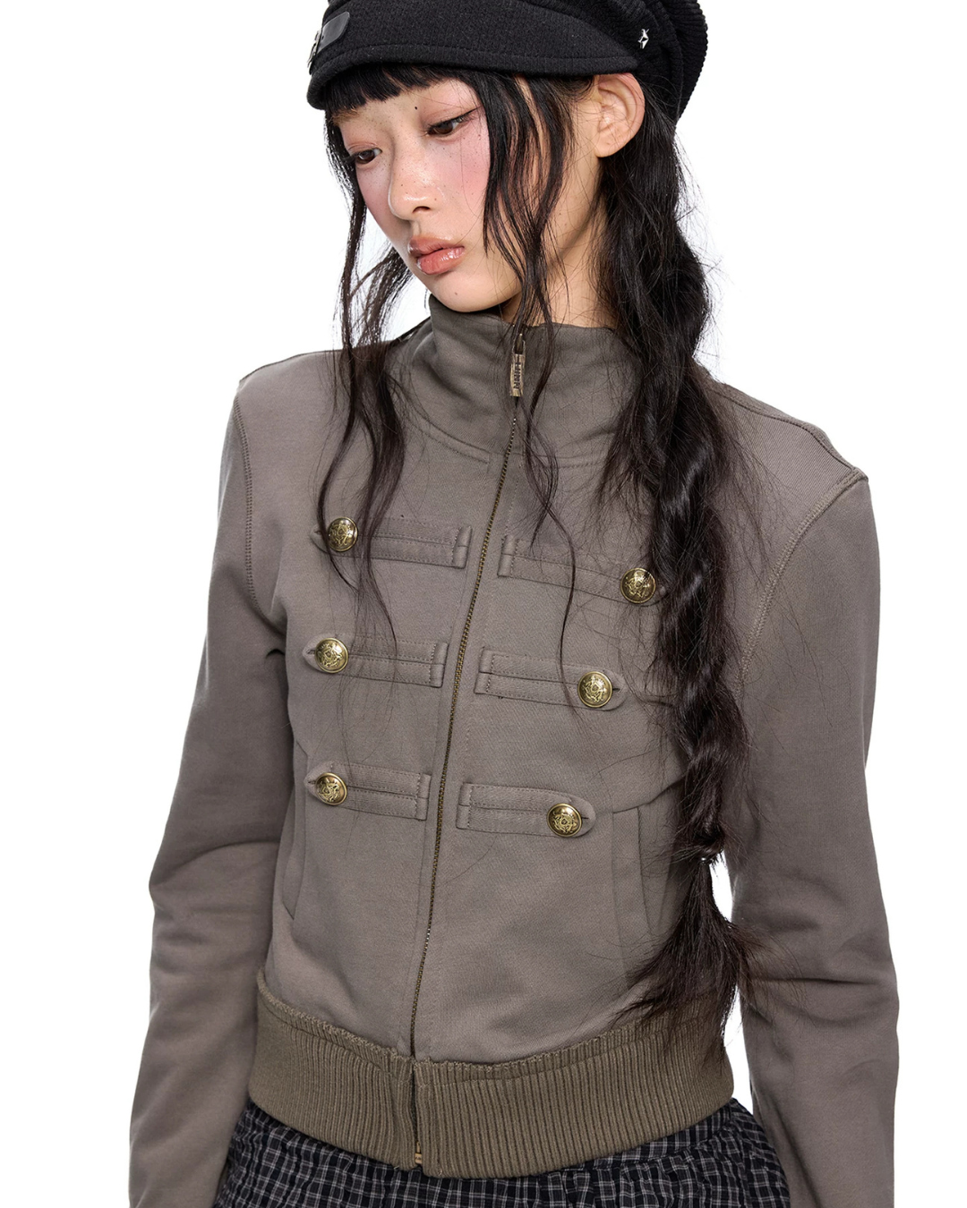 Napoleon Double-Breasted Stand Collar Jacket EZK0106