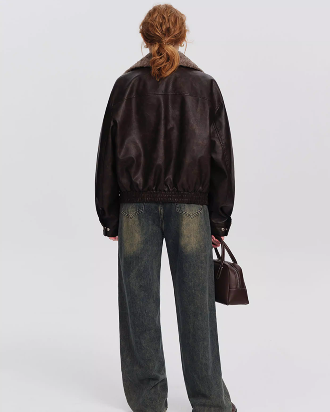 Retro Brown Leather Jacket DEP0003