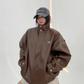Stand Color Leather Blouson YLS0765