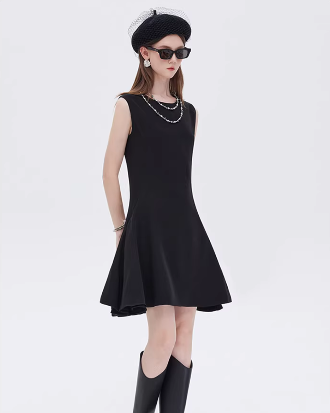 Asymmetry Sleeveless Dress SHN0018