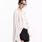 Floral Satin Shirt / Satin Fishtail Skirt TUW0004