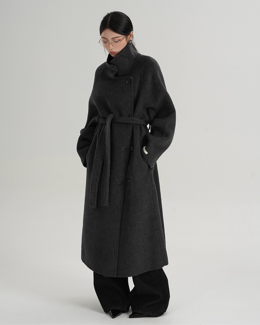 Stand Collar Long Coat SRS0379