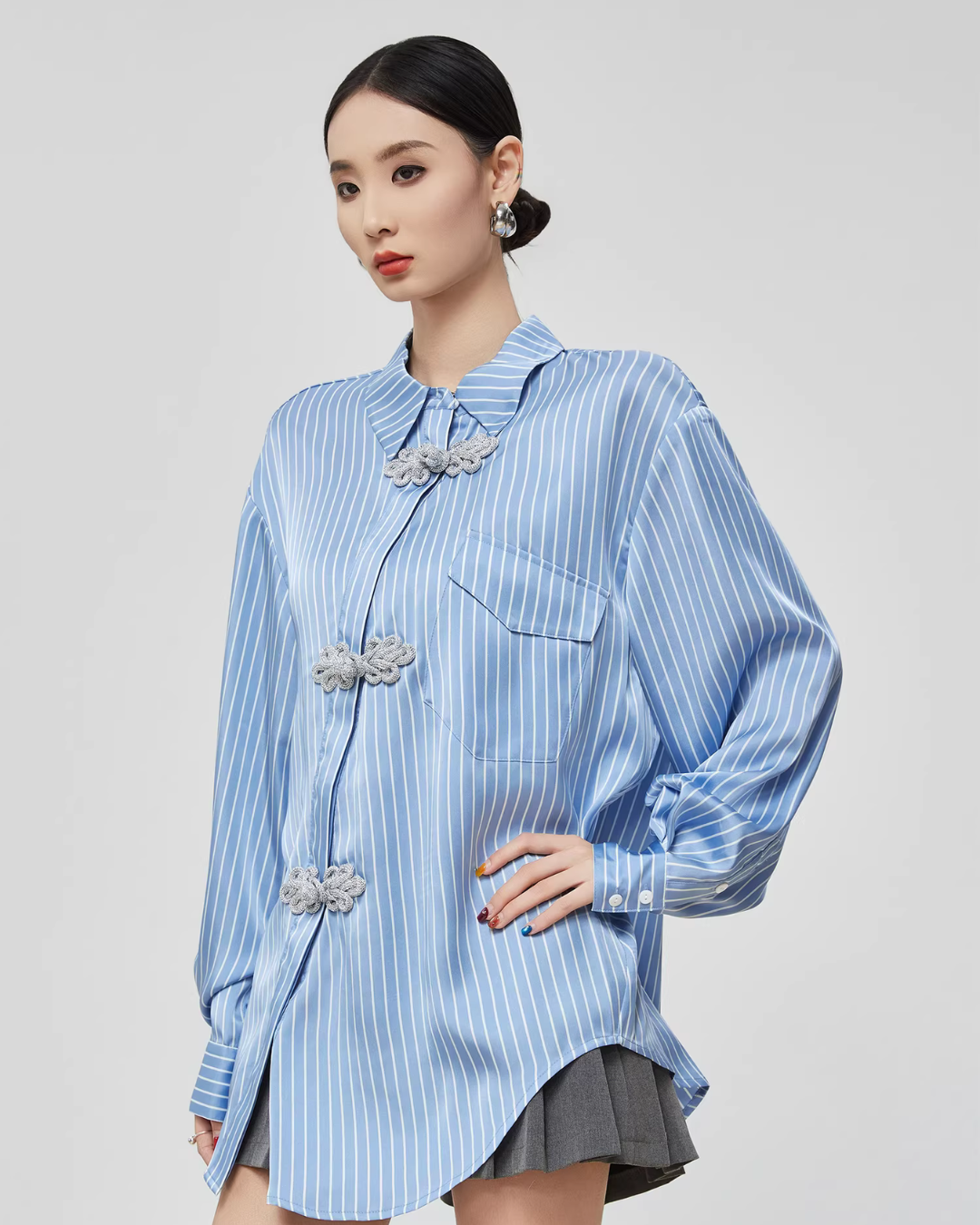 Chinese-Style Long-Sleeve Shirt FER0057