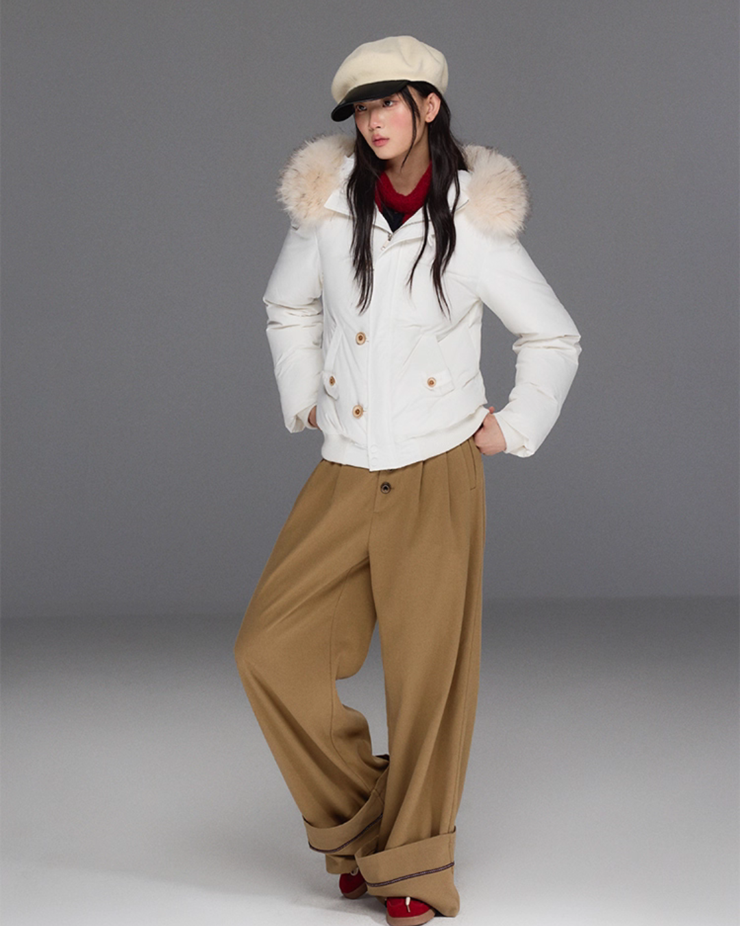 Fur Hood Down Jacket TRK0008