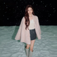 Collarless Fur Coat/Mini Skirt OLD0003