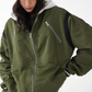 Retro Color Patchwork Hood Jacket ACS0286