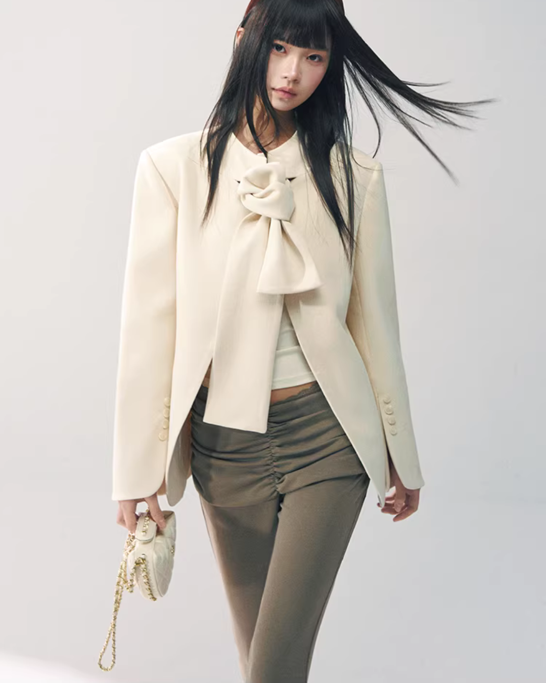 Wool Bow Blazer Jacket RCR0014