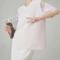 V-Neck Lace Splice Short Sleeve Top FER0158