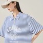 Striped Polo Shirt Mini Dress FER0296
