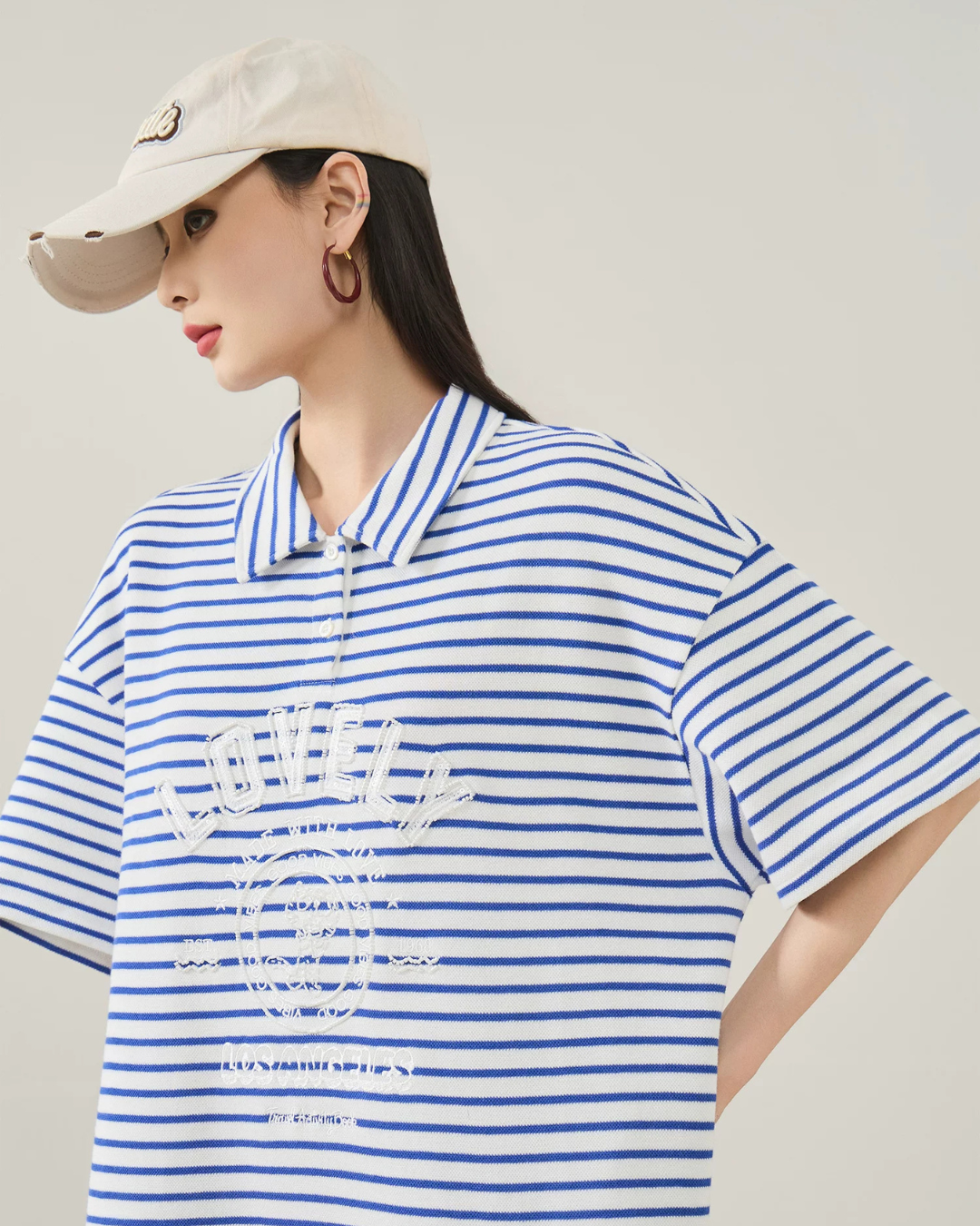 Striped Polo Shirt Mini Dress FER0296