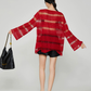 Multi-Border Openwork Oversized Knit FER0364