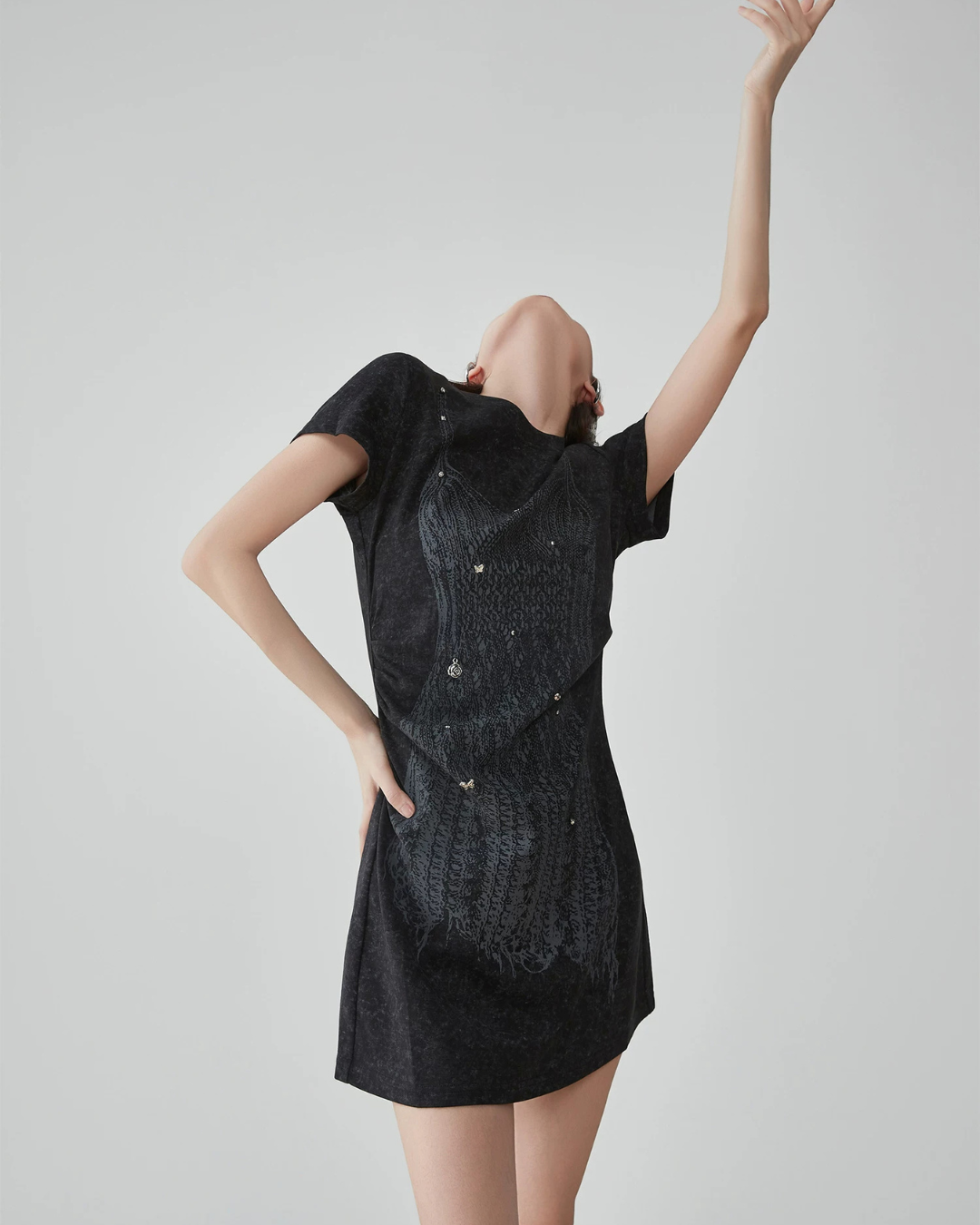 Corset Print T-Shirt Dress FER0120