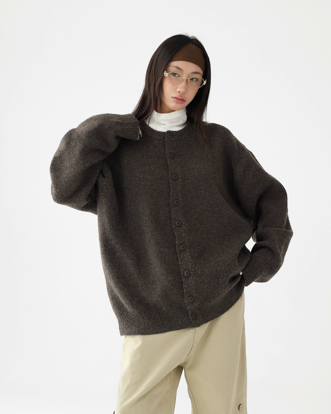Round-Neck Knit Cardigan ACS0313